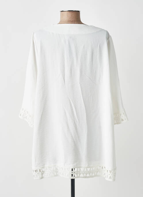 Tunique manches longues tissage crêpe beige AN II VITO femme
