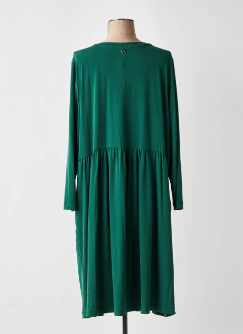 Robe mi-longue manches longues manches longues vert MAT. femme