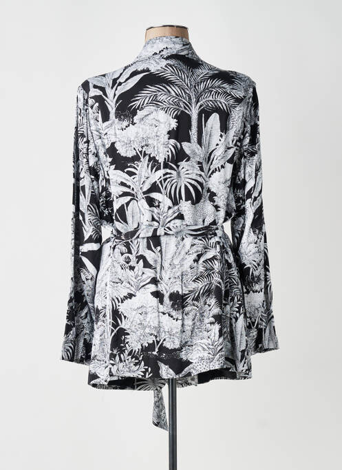 Veste kimono manches longues noir YESTA femme