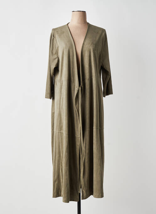 Robe longue manches 3/4 vert YESTA femme