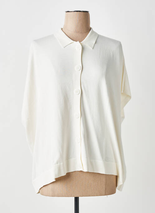 Gilet manches courtes fermeture boutonnée sur le devant beige ZILCH femme