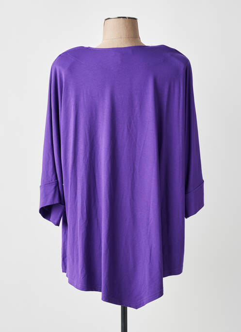 Tunique manches longues col v violet OLIVER JUNG femme