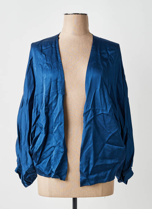 Veste chic col v bleu MÊME ROAD femme