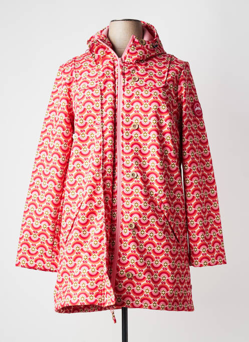 Imperméable manches longues a capuche rose BLUTSGESCHWISTER femme