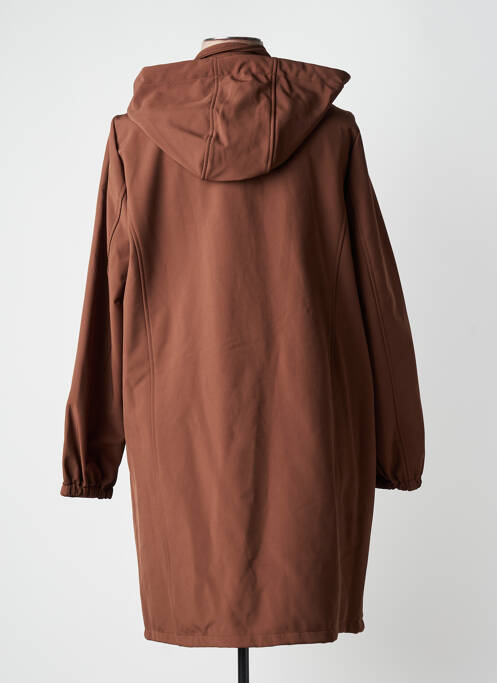 Imperméable capuche amovible a capuche marron YESTA femme