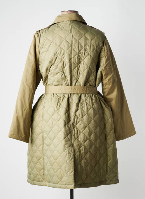 Trench coupe cintrée sans capuche vert YESTA femme