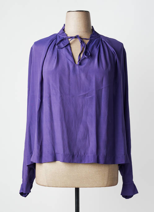 Blouse manches longues manches longues violet MÊME ROAD femme