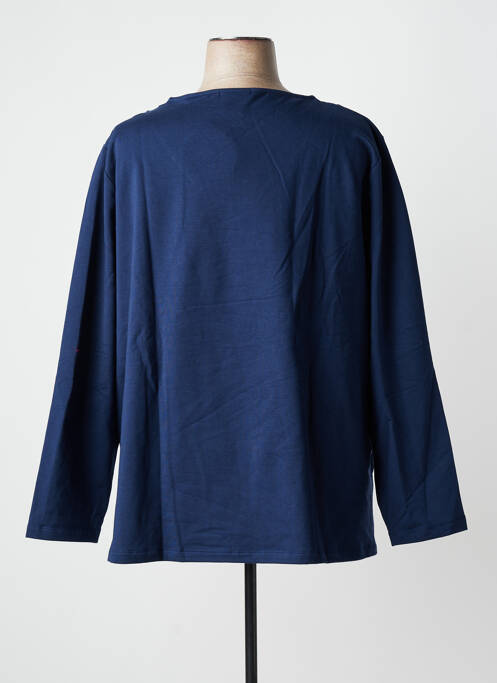 Sweat-shirt stretch manches longues bleu AN II VITO femme