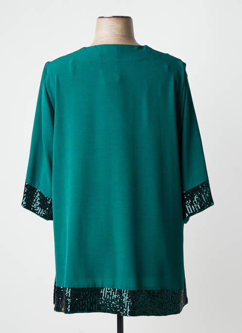 Top stretch manches 3/4 vert AN II VITO femme