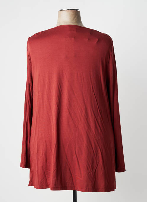 T-shirt col v manches longues marron AN II VITO femme