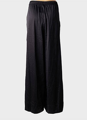 Pantalon droit taille élastique noir MAT. femme