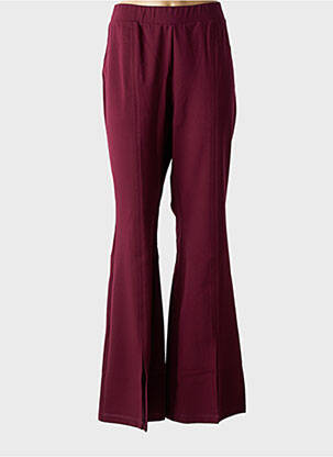 Pantalon flare taille élastique violet MAT.3 femme