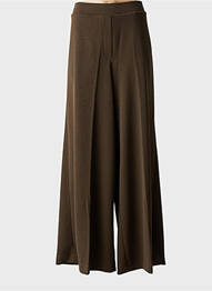 Pantalon flare taille élastique vert MAT. femme