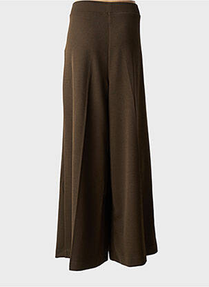 Pantalon flare taille élastique vert MAT. femme