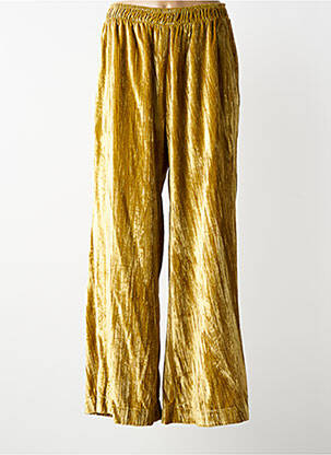 Pantalon flare taille élastique vert MAT. femme