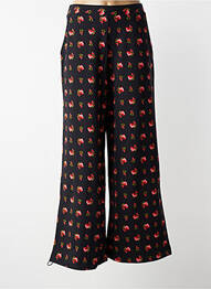 Pantalon flare taille élastique noir BLUTSGESCHWISTER femme