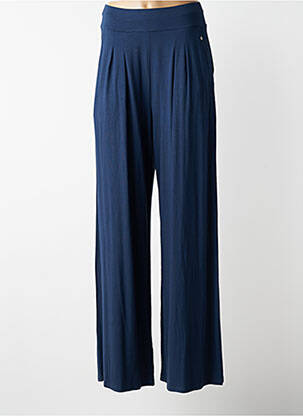 Pantalon droit taille élastique bleu BLUTSGESCHWISTER femme