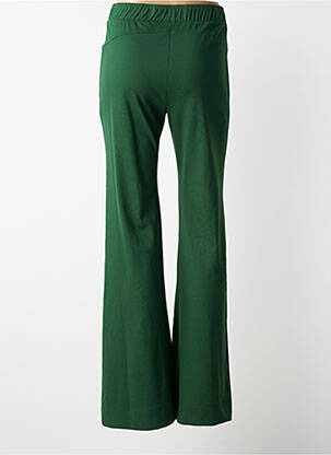 Pantalon flare taille élastique vert MAT. femme