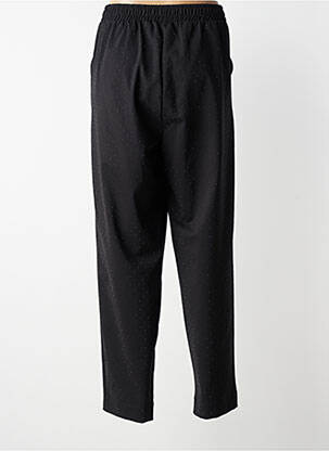 Pantalon droit taille élastique noir MAT. femme