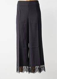 Pantalon 7/8 stretch taille normale noir MAT. femme