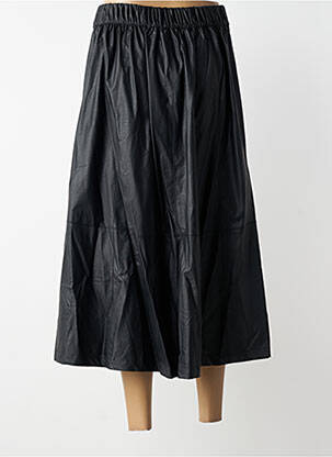 Jupe longue coupe évasée noir MAT. femme