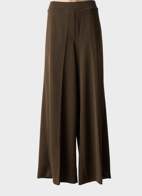 Pantalon flare taille élastique vert MAT. femme