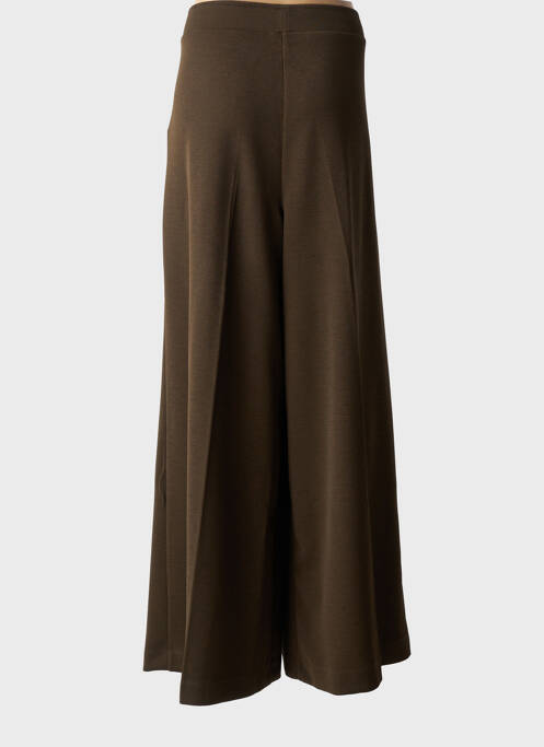 Pantalon flare taille élastique vert MAT. femme