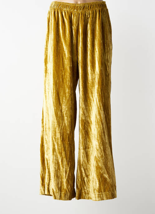 Pantalon flare taille élastique vert MAT. femme