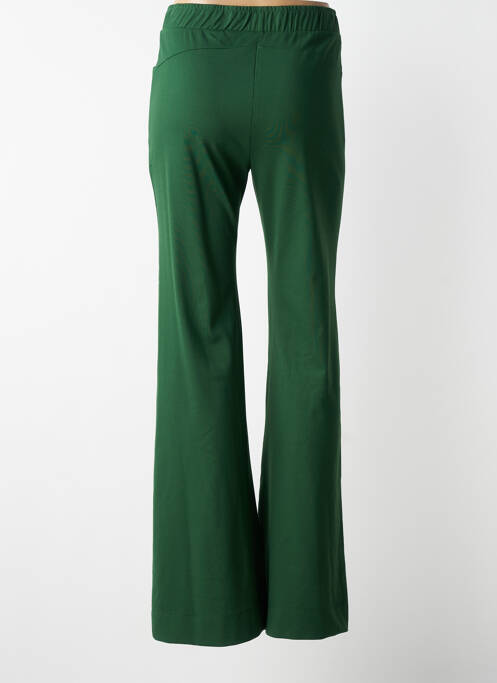 Pantalon flare taille élastique vert MAT. femme
