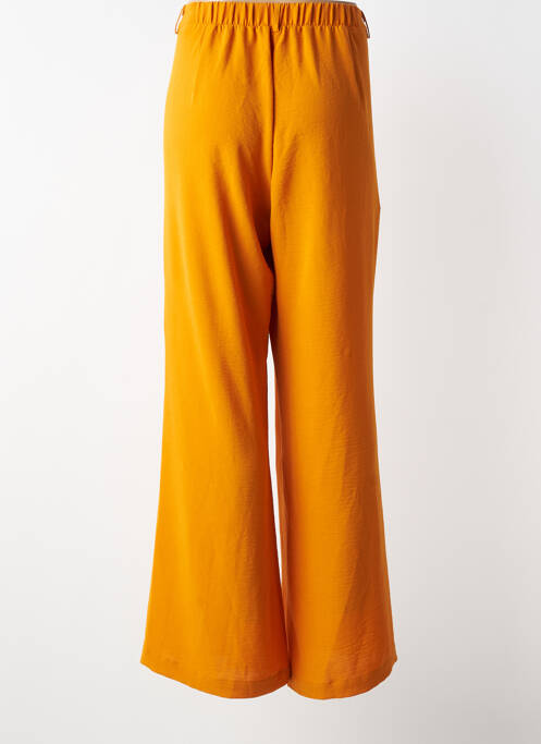 Pantalon flare taille élastique jaune MAT. femme