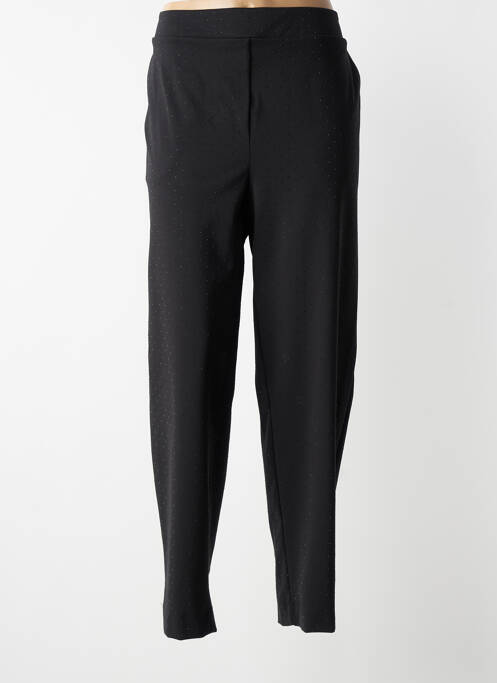 Pantalon droit taille élastique noir MAT. femme