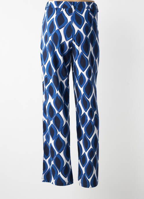 Pantalon large fermeture zippée sous rabat boutonné bleu ZILCH femme
