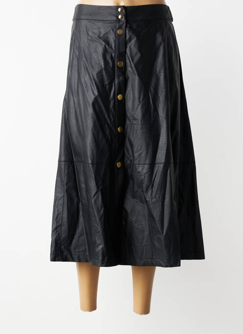 Jupe longue coupe évasée noir MAT. femme