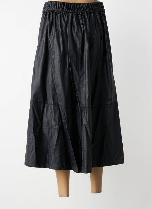Jupe longue coupe évasée noir MAT. femme