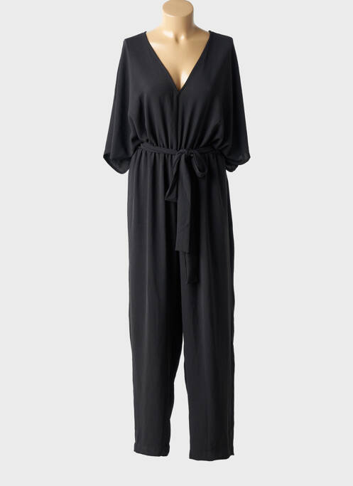 Combi-pantalon coupe cintrée manches 3/4 noir MAT. femme