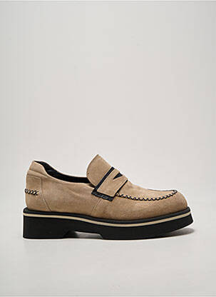 Mocassins bout rond talon de 4 à 6cm beige CASTA femme