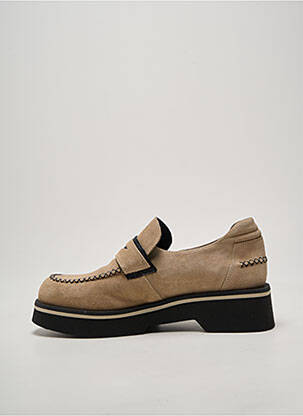 Mocassins bout rond talon de 4 à 6cm beige CASTA femme