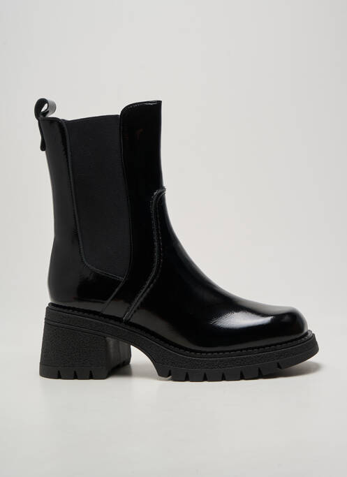 Bottines/boots tissage satiné talon de 4 à 6cm noir CASTA femme