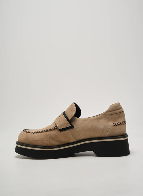 Mocassins bout rond talon de 4 à 6cm beige CASTA femme