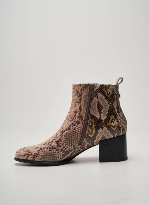 Bottines/boots bout pointu talon de 4 à 6cm beige FUGITIVE BY FRANCESCO ROSSI femme