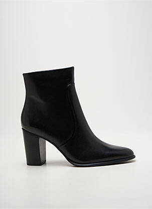 Bottines/boots tissage satiné talon de 7 à 9cm noir EMILIE KARSTON femme