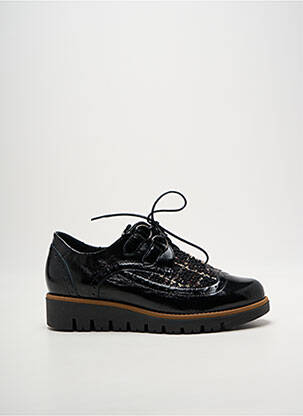 Derbies effet froissé talon plat jusqu'à 3cm noir GEO-REINO femme