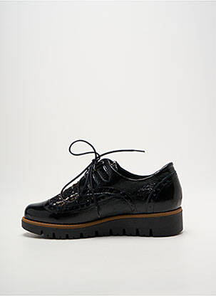Derbies effet froissé talon plat jusqu'à 3cm noir GEO-REINO femme