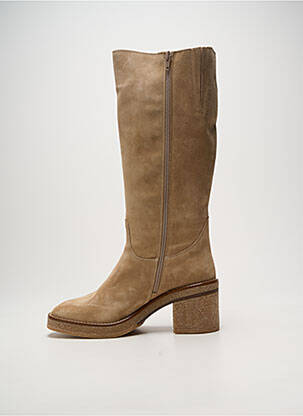 Bottes talon bottier talon de 4 à 6cm beige ALPE femme