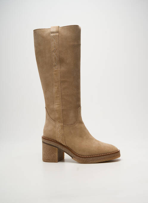 Bottes talon bottier talon de 4 à 6cm beige ALPE femme