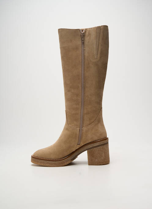 Bottes talon bottier talon de 4 à 6cm beige ALPE femme