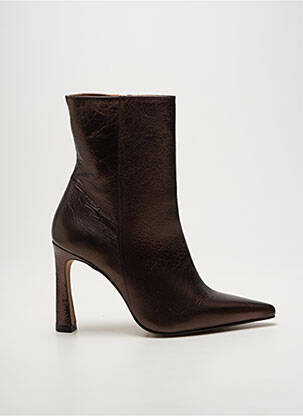 Bottines/boots bout pointu talon de 7 à 9cm marron ANGEL ALARCON femme