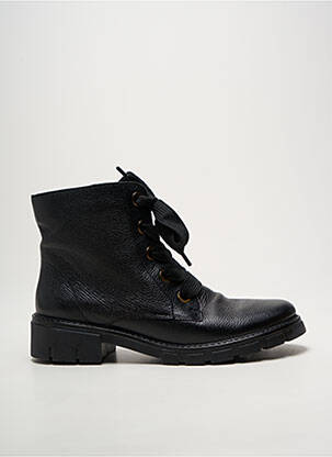 Bottines/boots tissage satiné talon de 4 à 6cm noir ARA femme
