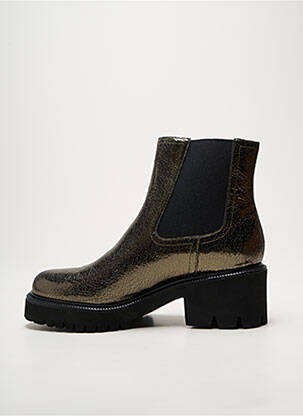Bottines/boots tissage satiné talon de 4 à 6cm argent MAM'ZELLE femme