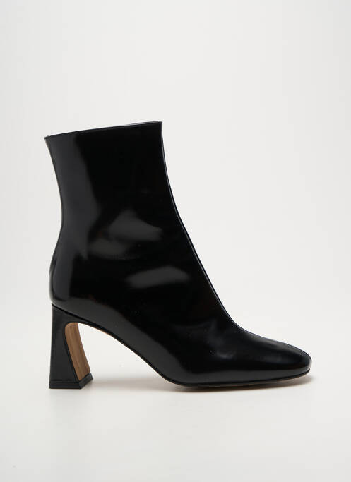 Bottines/boots tissage satiné talon de 7 à 9cm noir ANGEL ALARCON femme